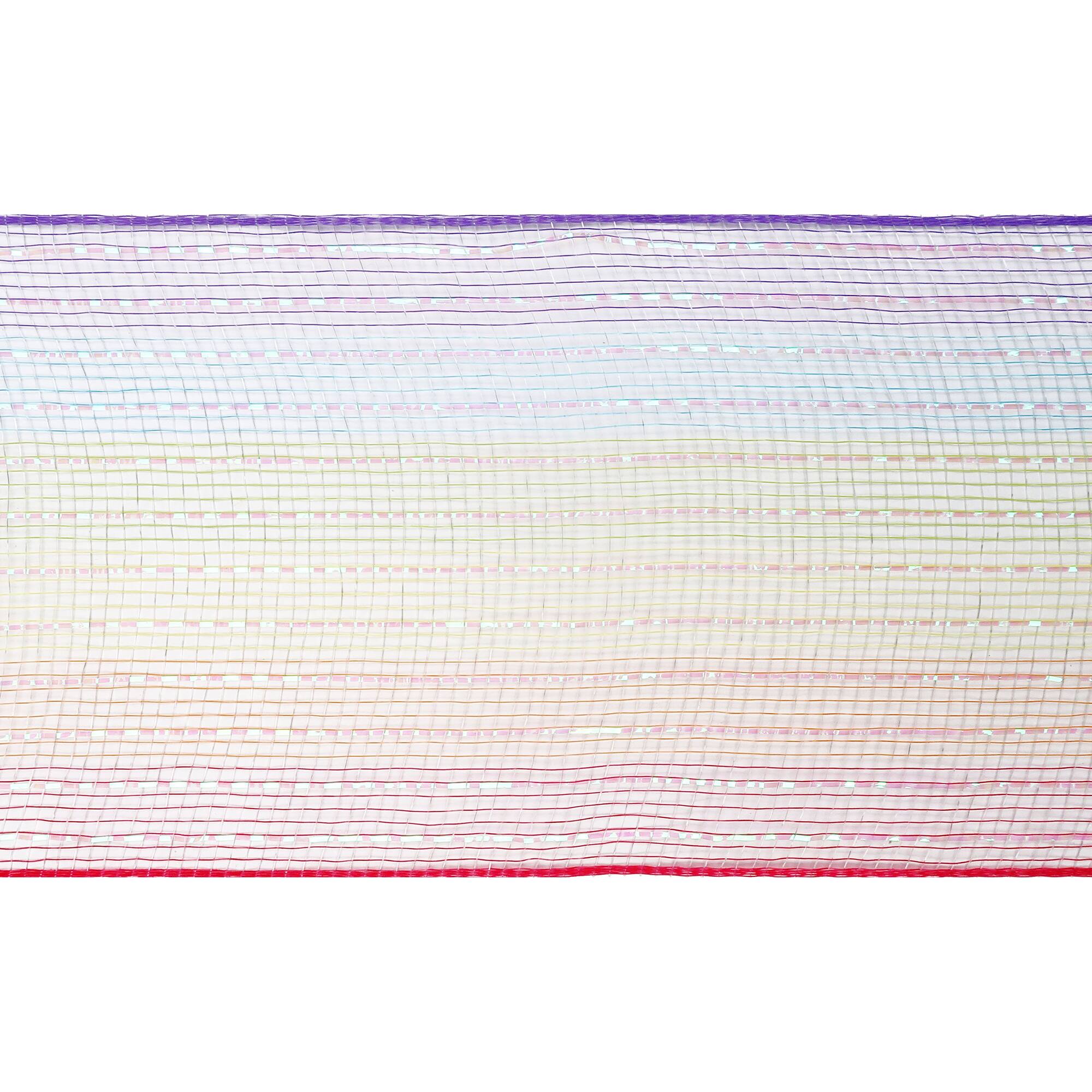 12 Pack: 5.5" x 15yd. Rainbow Mesh Ribbon by Celebrate It®